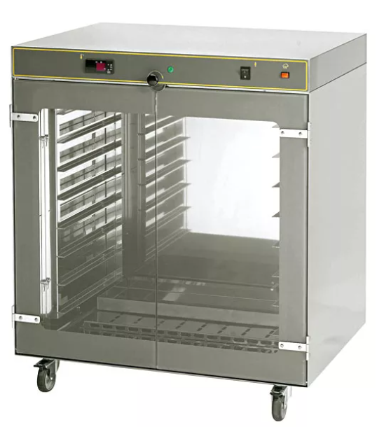 Proofer with steam W/wheels, capacity of 8 trays 60x40