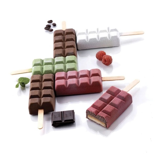 [25.312.87.0098] Gel02 Choco Stick - Set 2 Silicone Mould 92X48 H24 Mm